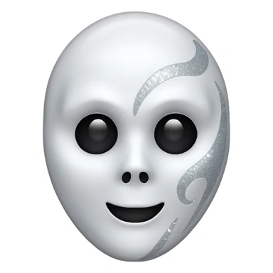 mask Ghost face glitter  sticker