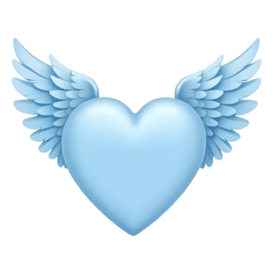 Light Blue heart with wing 🩵🪽 sticker