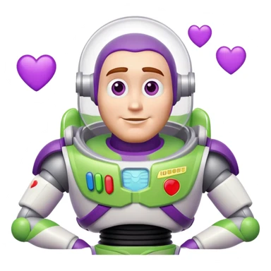 Buzz lightyear with heart eyes sticker