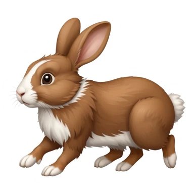 High resolution of a running farm rabbit sticker