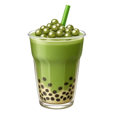 boba matcha milk tea sticker