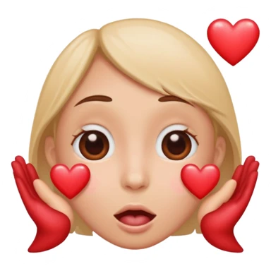 Drooling with heart eyes sticker