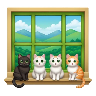 Cats on Windowsills sticker
