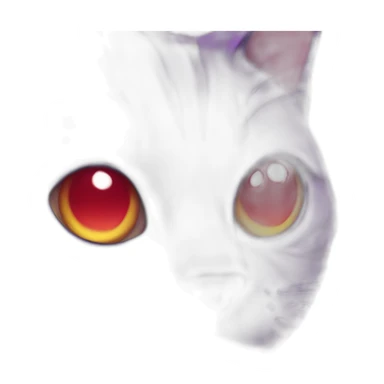 purple cat releasing red gas from mouth sticker