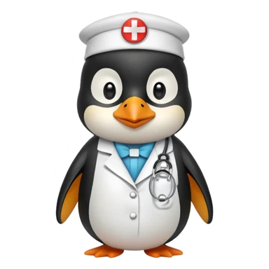 doctor penguin sticker