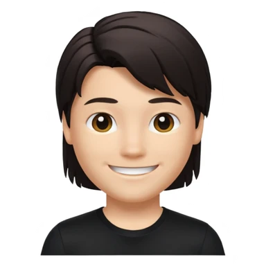 A roblox Avatar whit sleek hair and black shirt  sticker