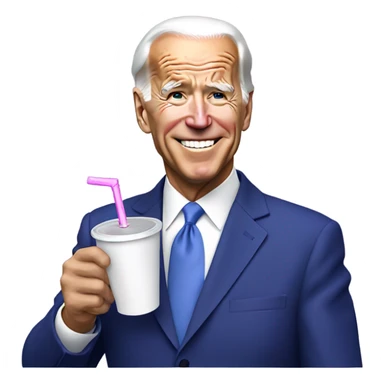 biden with grape soda white cup sticker