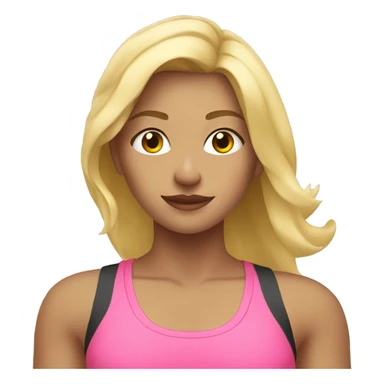 Blonde girl in a gym  sticker