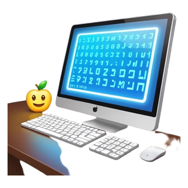 computador com codigo de programação a aparecer no ecra sticker