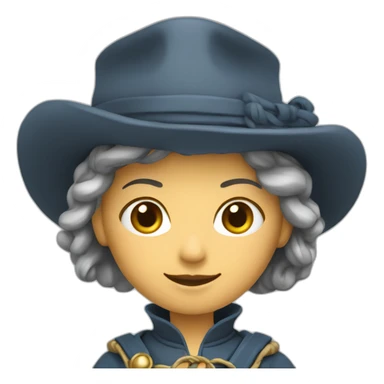 Femme châtain avec lasso sticker