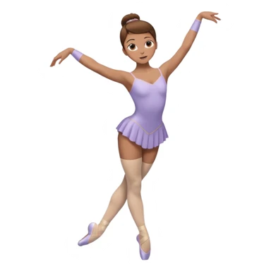 Ballet dancer in over the knee socks, leotard and brown hair sticker