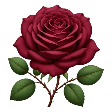 Deep burgundy rose flower sticker