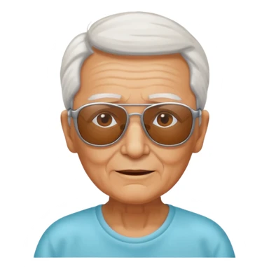 elderly with sunglasses sticker