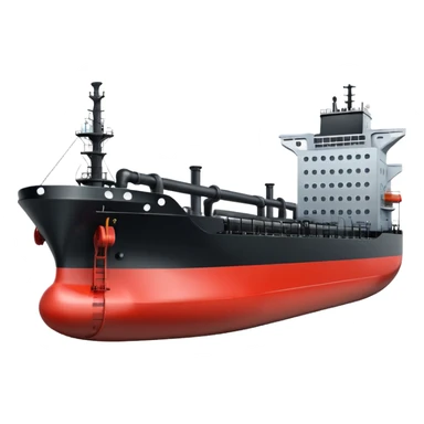 Generate fully black oil tanker ship sticker