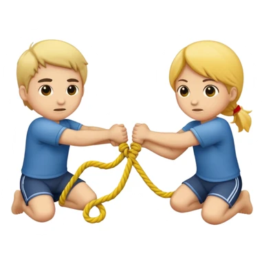 tug-of-war scene sticker