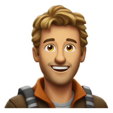 European man rejoices at the fire around him sticker