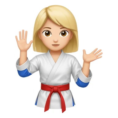 Karate girl sticker