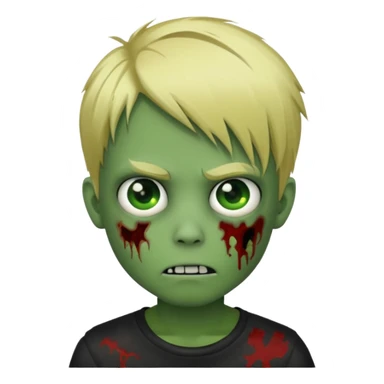 boy-zombie-with-blonde-emo-hair-and-green-skin sticker