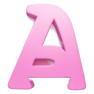 Letter A in pink sticker