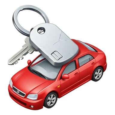 Car keys getting smashed by a brick sticker