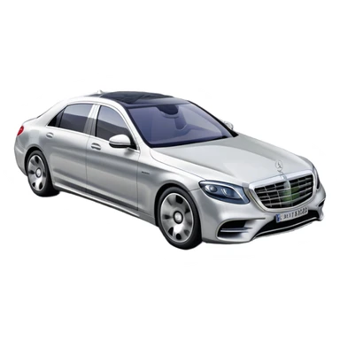 Mercedes-Benz S-Class (2022) – cinematic-realistic Mercedes-Benz S-Class, its sleek silver body cutting through the city streets, a symbol of refinement and prestige. The air suspension glides over uneven terrain, while the driver enjoys the serene comfort of the cabin, surrounded by cutting-edge technology. sticker