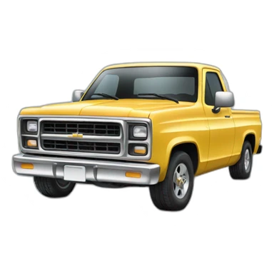 Two pickup trucks one cylinder block sticker