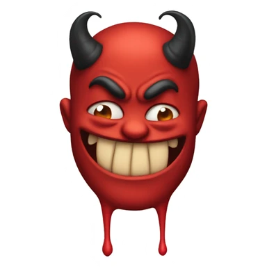 Devil emoji sticking out toung sticker