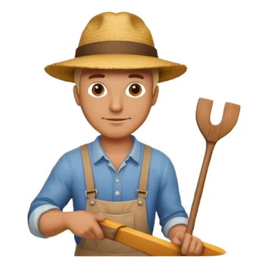 man plowing a field sticker