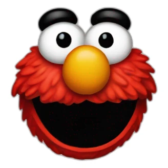 elmo with a human face] sticker