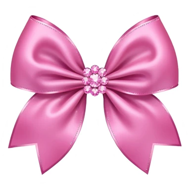 super light Pink bow with sparkles rhinestones  sticker
