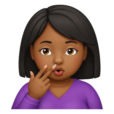 Fat black girl picking her nose can you have her finger in her nose sticker