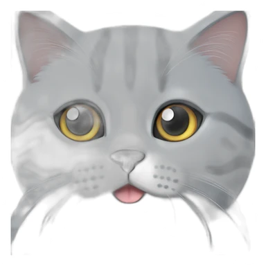 Blue and white British shorthair cat sticker