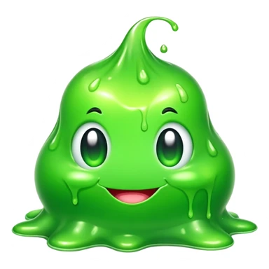 a cute gooey slime ball character sticker
