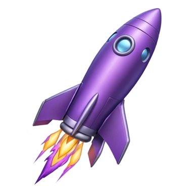 purple rocket sticker