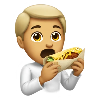 Eating a burrito quickly  sticker