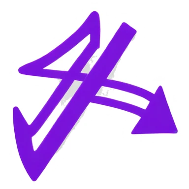 a squiggle purple arrow sticker