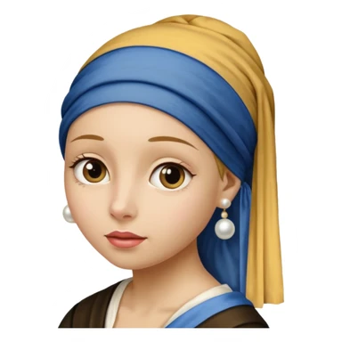 Girl with a Pearl Earring painting sticker