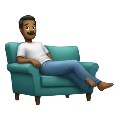 chill on the sofa sticker