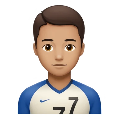 Number 7 Printed Athlete sticker