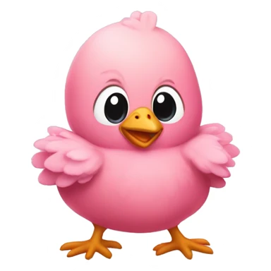 cutsey pink chick (baby chicken) sticker