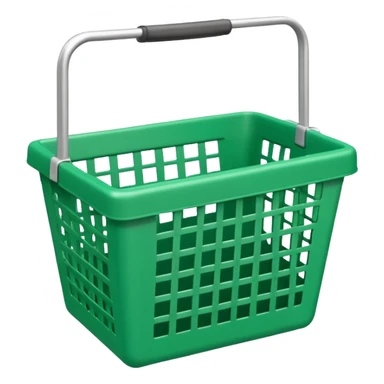AN EMPTY GREEN SHOPPING BASKET sticker