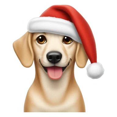 Perro salchicha café con gorro navideño  sticker