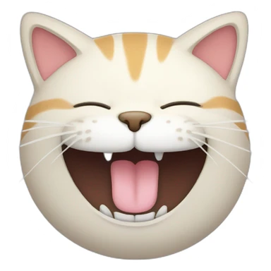 fat cat laughing sticker