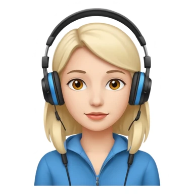 KULAKLIK TAKAN KADIN sticker