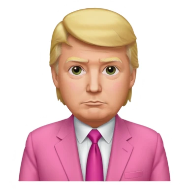 Donald trump in a pink suit sticker
