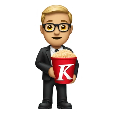 dark man with a kfc bucket sticker