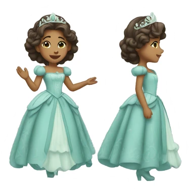 Princess giving curtsy sticker