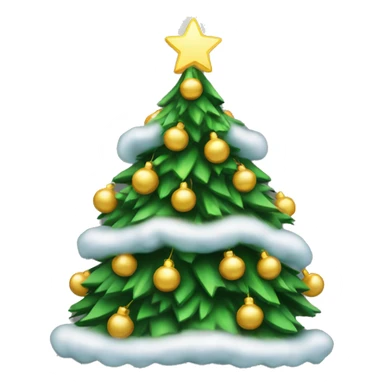 christmas tree lit up by bells sticker