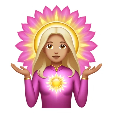 Solar aura pink gold Spirituality sticker