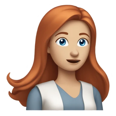 Red headed straight hair woman with blue eyes gesturing “what are you gonna do?” sticker